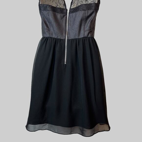 GUESS Little Black Dress Lace Yoke Dress in Black Size 2 - Picture 10 of 13